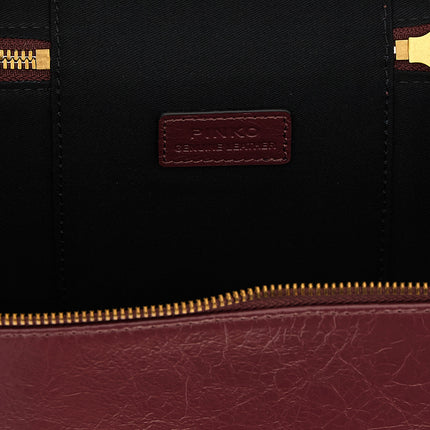 PINKO Bordeaux Calfskin Handbag