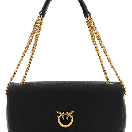 PINKO Black Lamb Leather Shoulder Bag