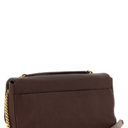 PINKO Brown Lamb Leather Shoulder Bag