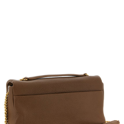 PINKO Brown Lamb Leather Shoulder Bag PINKO