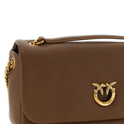 PINKO Brown Lamb Leather Shoulder Bag PINKO