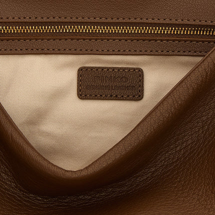 PINKO Brown Lamb Leather Shoulder Bag PINKO