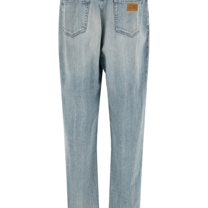 MM6 Maison Margiela Blue Cotton Straight-Leg Jeans