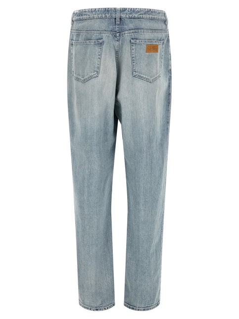 MM6 Maison Margiela Blue Cotton Straight-Leg Jeans