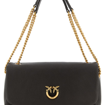 PINKO Brown Lamb Leather Shoulder Bag
