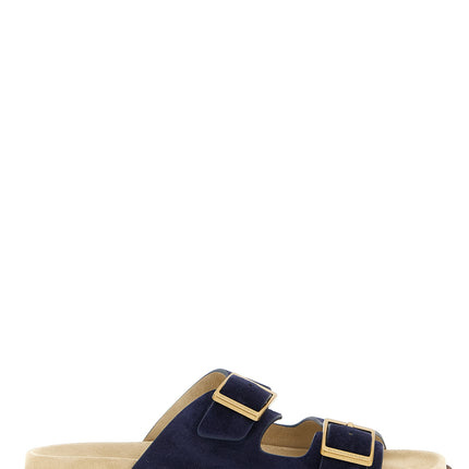 Brunello Cucinelli Blue Calfskin Slides