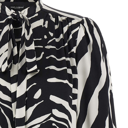 Dolce & Gabbana Bicolor Silk Blouse