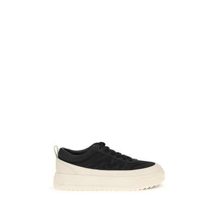 Moncler Black Calf Leather Bos Taurus Athletic Sneakers