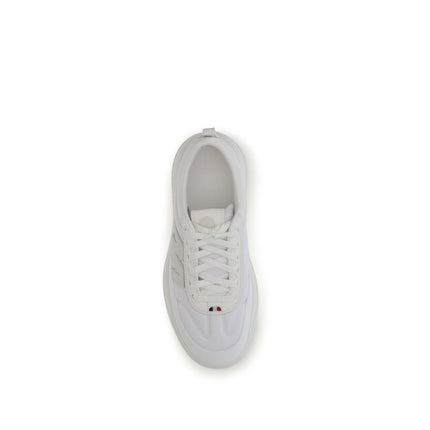 Moncler White Calf Leather Bos Taurus Athletic Sneakers