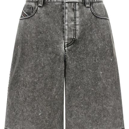 Diesel Gray Polyethylene Bermuda Shorts