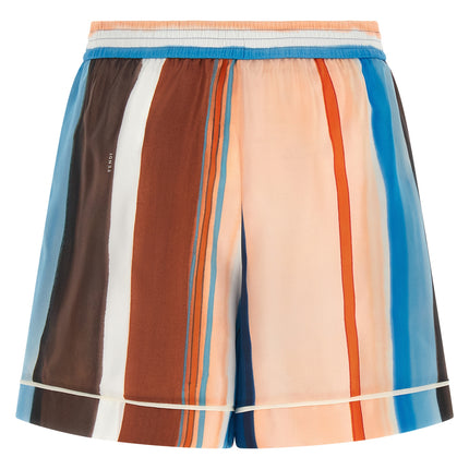 Fendi Multicolor Silk Bermuda Shorts