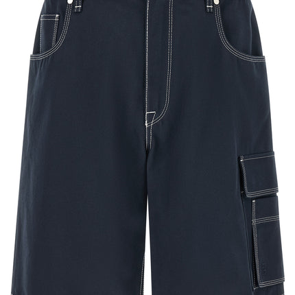 Fendi Blue Cotton Bermuda Shorts