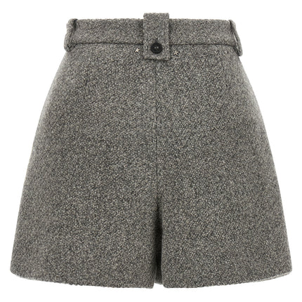 Golden Goose Gray Virgin Wool Bermuda Shorts