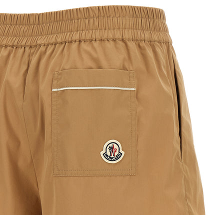 Moncler Beige Nylon Bermuda Shorts