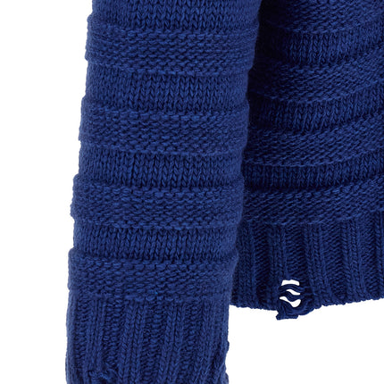 MM6 Maison Margiela Blue Virgin Wool Cardigan