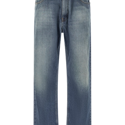 MM6 Maison Margiela Blue Cotton Straight-Leg Jeans