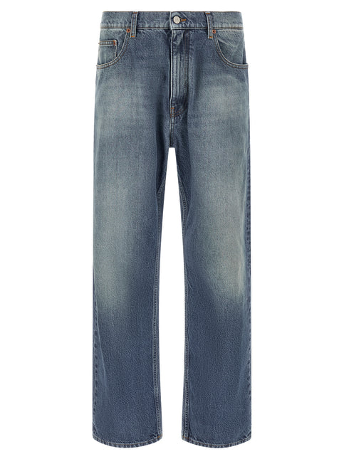 MM6 Maison Margiela Blue Cotton Straight-Leg Jeans