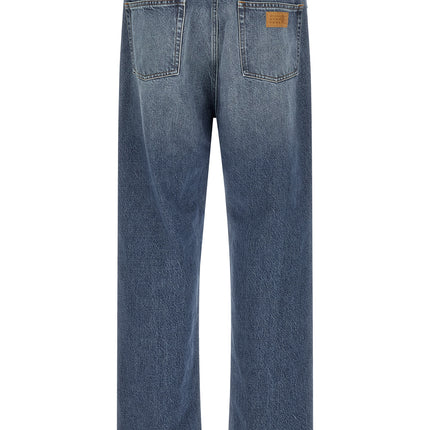 MM6 Maison Margiela Blue Cotton Straight-Leg Jeans