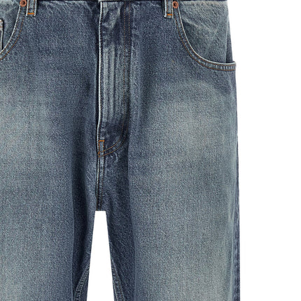 MM6 Maison Margiela Blue Cotton Straight-Leg Jeans