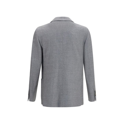 Lardini Gray Wool Oves Aries Full-Length Jacket