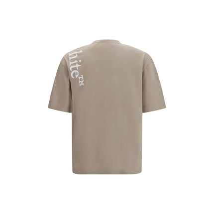 Off-White Beige Cotton T-Shirt