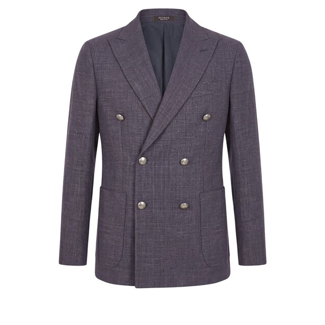 Peserico Blue Wool Men's Jacket