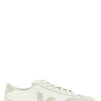 Veja Beige Genuine Leather Low Top Sneakers