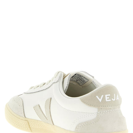 Veja Beige Genuine Leather Low Top Sneakers