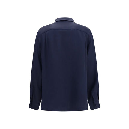 Max Mara Blue Silk Shirt