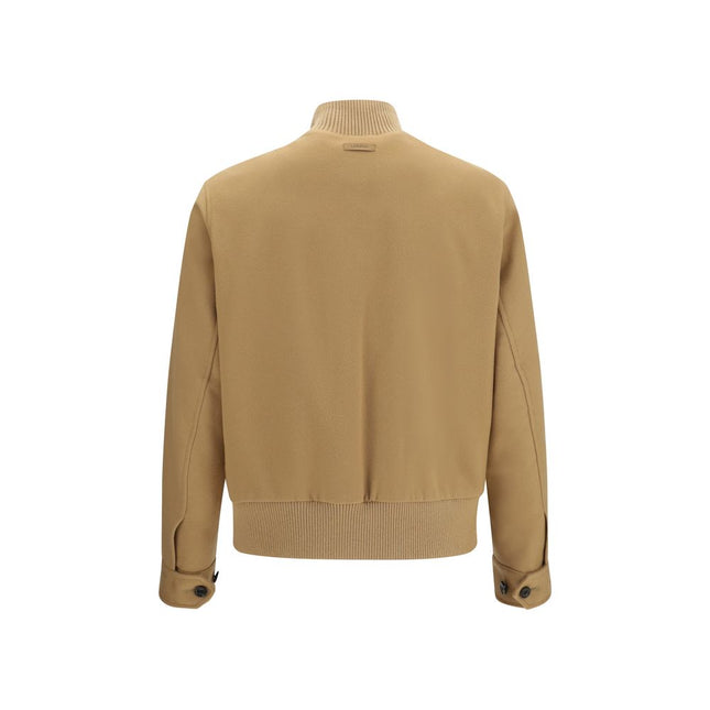 Lardini Beige Wool Oves Aries Full-Length Jacket