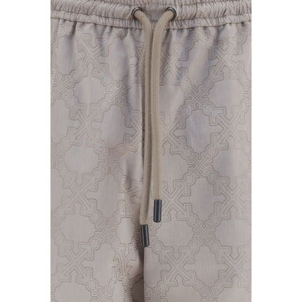 Off-White Beige Cotton Casual Pants Off-White