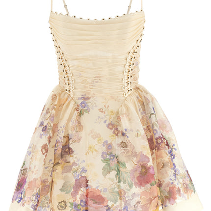 Zimmermann Beige Linen Short Dress Zimmermann