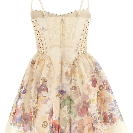 Zimmermann Beige Linen Short Dress Zimmermann