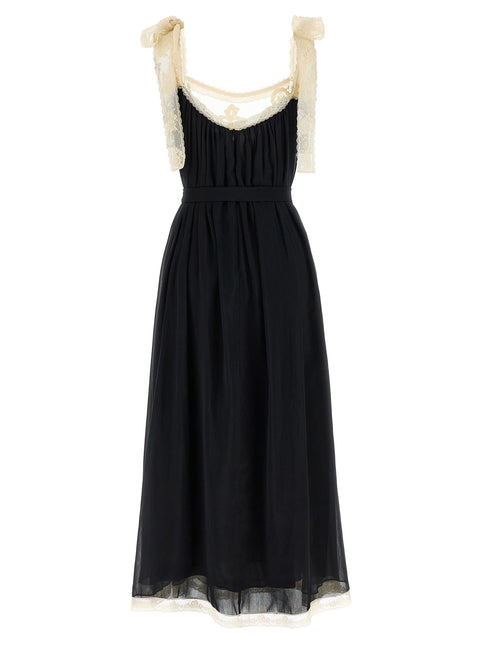 Zimmermann Bicolor Cotton Long Dress Zimmermann