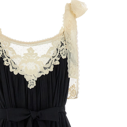 Zimmermann Bicolor Cotton Long Dress Zimmermann
