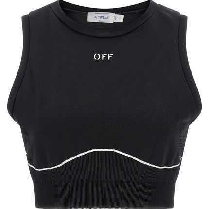 Off-White Black Polyamide Sport Bra Off-White