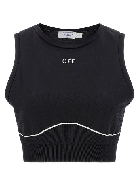 Off-White Black Polyamide Sport Bra Off-White