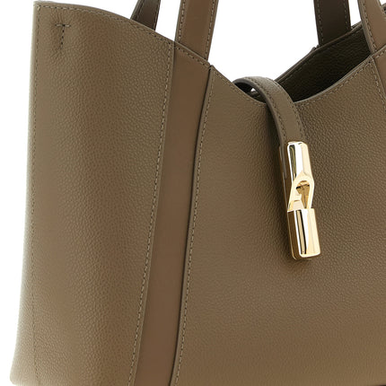 Furla Gray Calfskin Tote Bag
