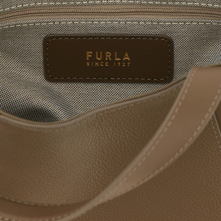 Furla Gray Calfskin Tote Bag