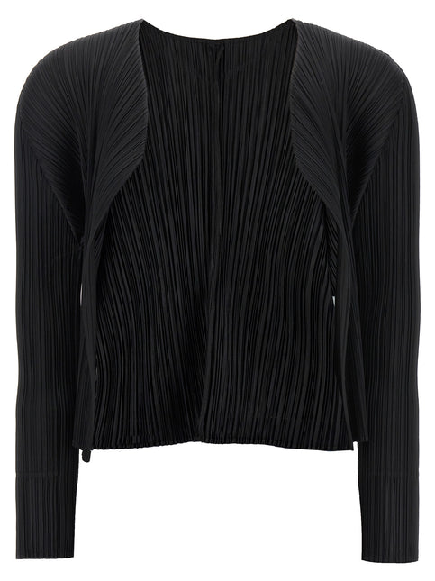 PLEATS PLEASE ISSEY MIYAKE Black Polyester Cardigan PLEATS PLEASE ISSEY MIYAKE