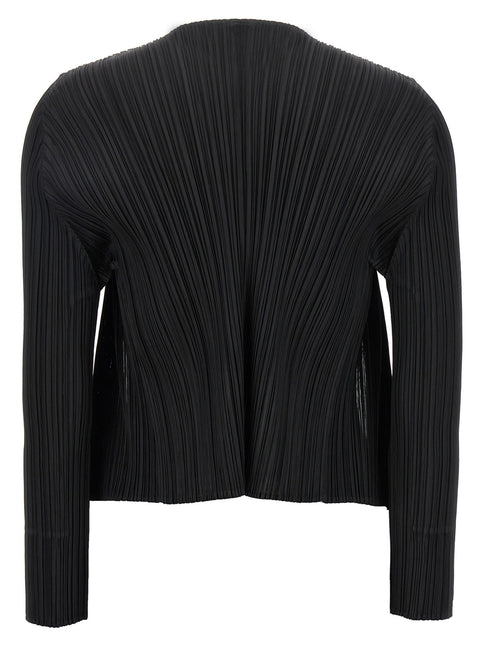 PLEATS PLEASE ISSEY MIYAKE Black Polyester Cardigan PLEATS PLEASE ISSEY MIYAKE