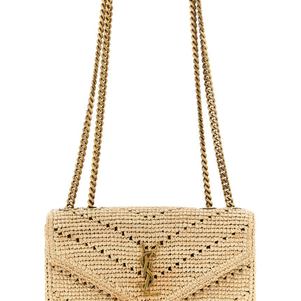 Saint Laurent Beige Raffia Shoulder Bag