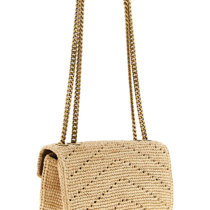 Saint Laurent Beige Raffia Shoulder Bag