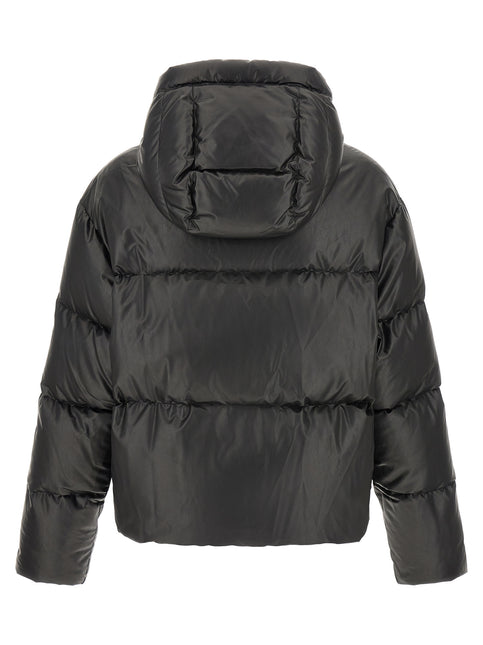 MM6 Maison Margiela Black Polyester Full-Length Jacket MM6 Maison Margiela