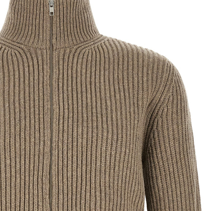 MM6 Maison Margiela Beige Wool Full-Length Jacket MM6 Maison Margiela