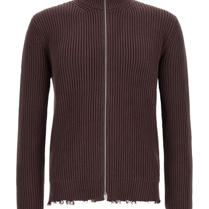MM6 Maison Margiela Brown Cotton Cardigan