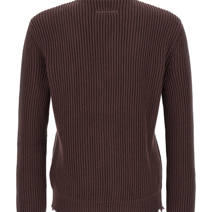 MM6 Maison Margiela Brown Cotton Cardigan