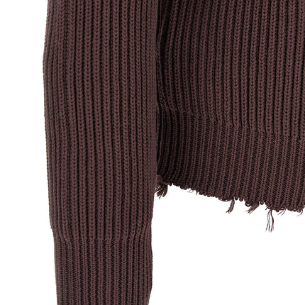 MM6 Maison Margiela Brown Cotton Cardigan
