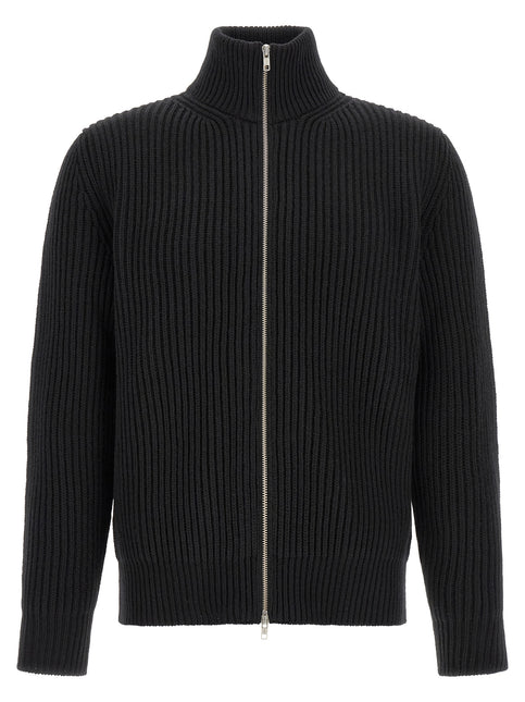 MM6 Maison Margiela Black Wool Full-Length Jacket