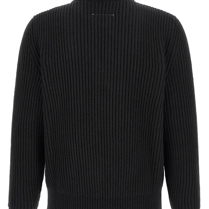 MM6 Maison Margiela Black Wool Full-Length Jacket